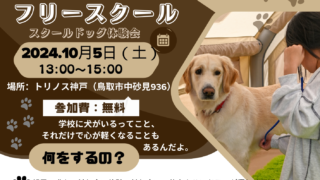 犬のいるフリースクール「スクールドッグ体験会」